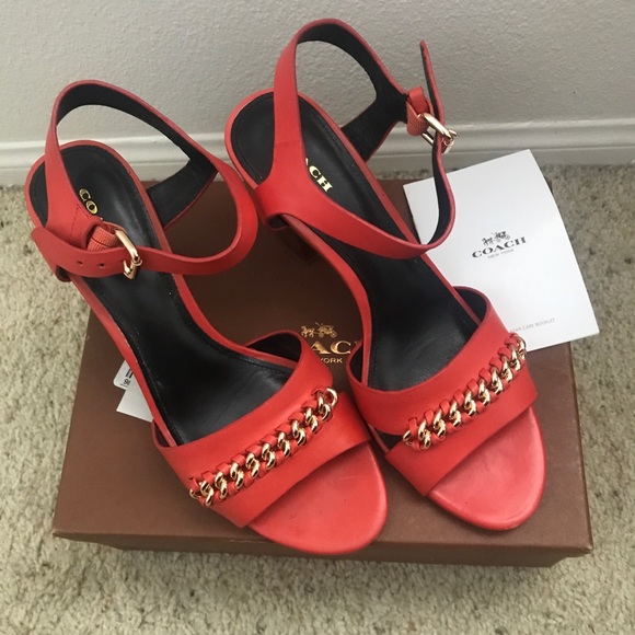 Coach Shoes - Coral Phoebe Coach Sandal